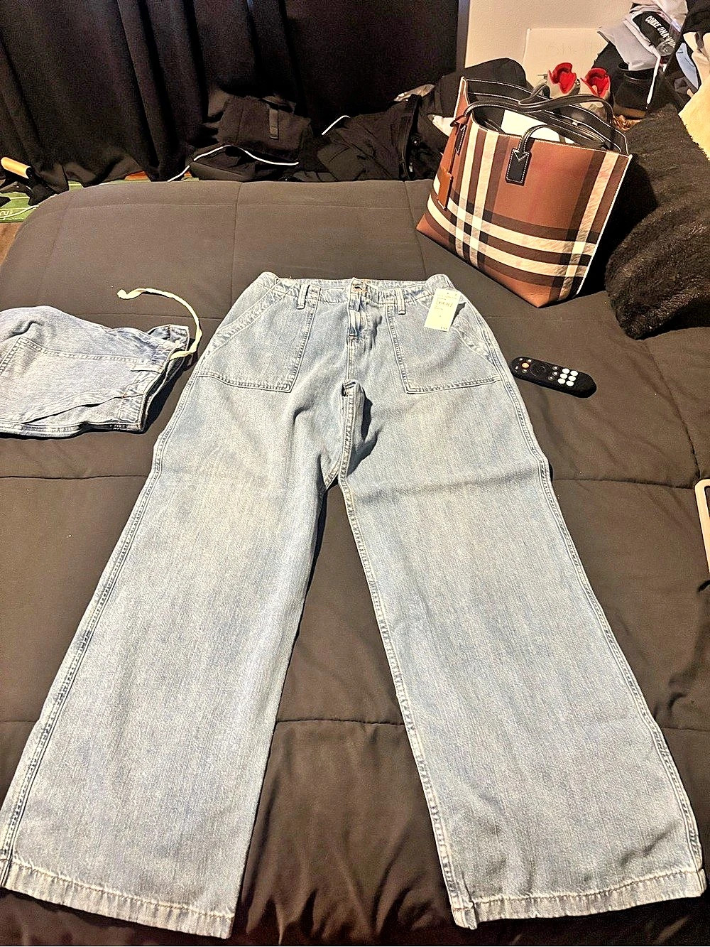 Good American Good Legs Wide Leg Jeans in Blue Size 2